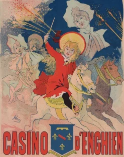 J. Chéret, Casino d'Enghien von Les Maîtres de L'Affiche, 1898, Original Lithographie