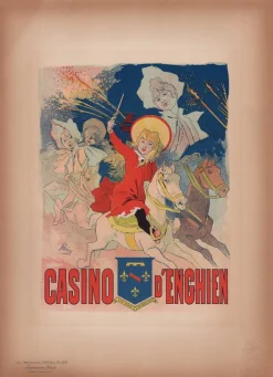 J. Chéret, Casino d'Enghien von Les Maîtres de L'Affiche, 1898, Original Lithographie