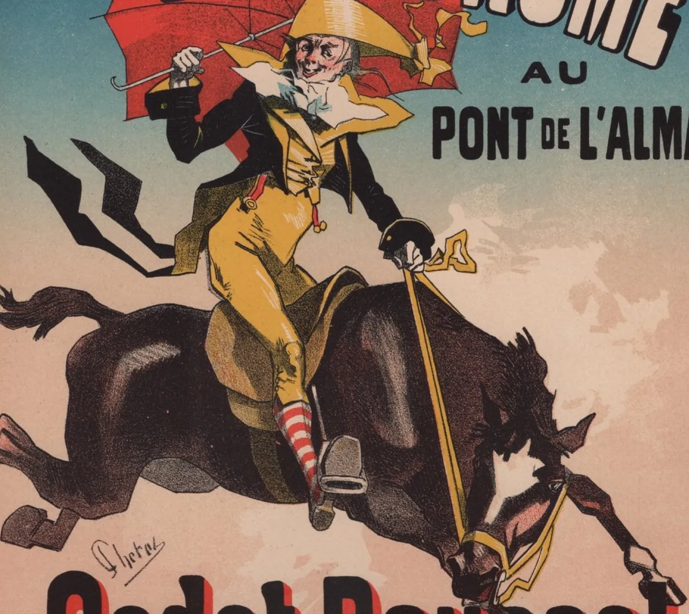 J. Chéret, Hippodrom von Les Maîtres de L'Affiche, 1898, Original Lithographie