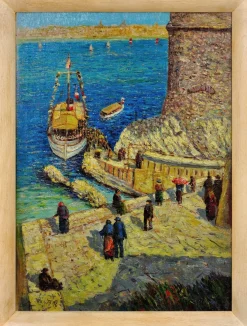 Jean-Baptiste Olive, The Château d'If, Frioul Archipel, Marseille, Ölgemälde, gerahmt