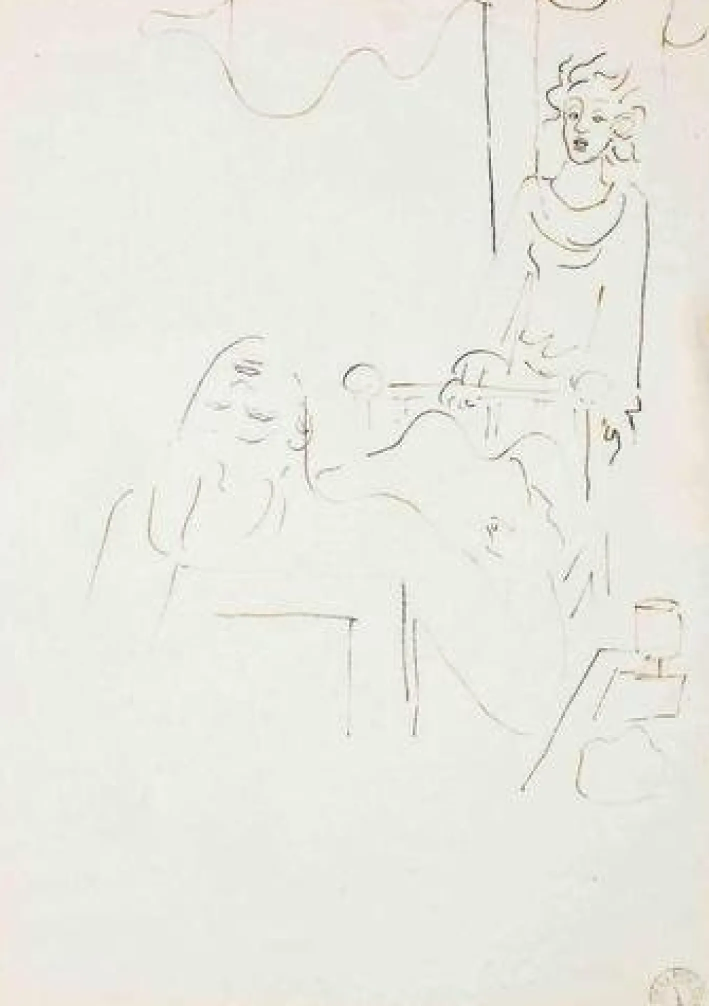 Jean Cocteau, Sick, 1934, Tinte auf Papier