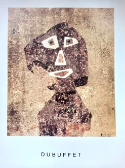 Jean Dubuffet, Portrait au Mur, Großes Poster, 1980er