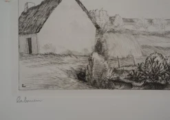 Jean-Emile Laboureur, The Cottage by the Sea, 1928, Original Radierung