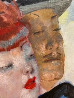 Jean-Gabriel Domergue, Schwarze Handschuhe, 1950er, Öl auf Leinwand, Gerahmt