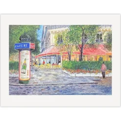 Jean Monneret, Café de Paris in Fouquet, 1990, Siebdruck