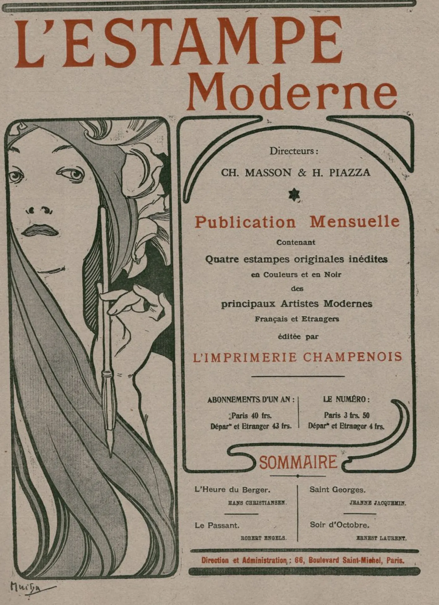 Jeanne Jacquemin, Saint Georges, 1898, Lithographie auf Papier
