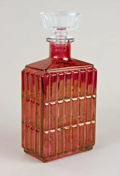20. Jh. Art Deco Glaskaraffe oder Schnapsflasche, Österreich, 1930er