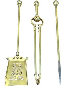 19. Jh. Feuerwerkzeuge aus Messing, 1860er, 3 . Set