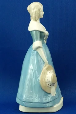20. Jh. Jugendstil Keramikskulptur einer Dame von Amphora, Österreich, 1890er