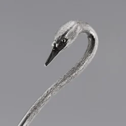 20. Jh. Salz & Löffel in Schwanenform, London, 1992, 2er Set