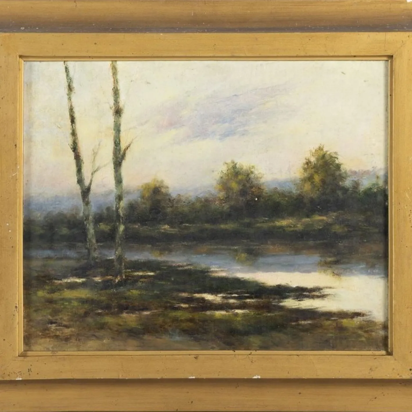 Júlio Ramos, Flusslandschaft, Ölgemälde