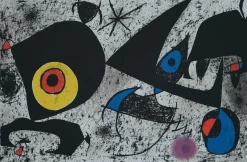 Joan Miro, Das gelbe und das rote Auge, Lithographie
