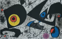 Joan Miro, Das gelbe und das rote Auge, Lithographie
