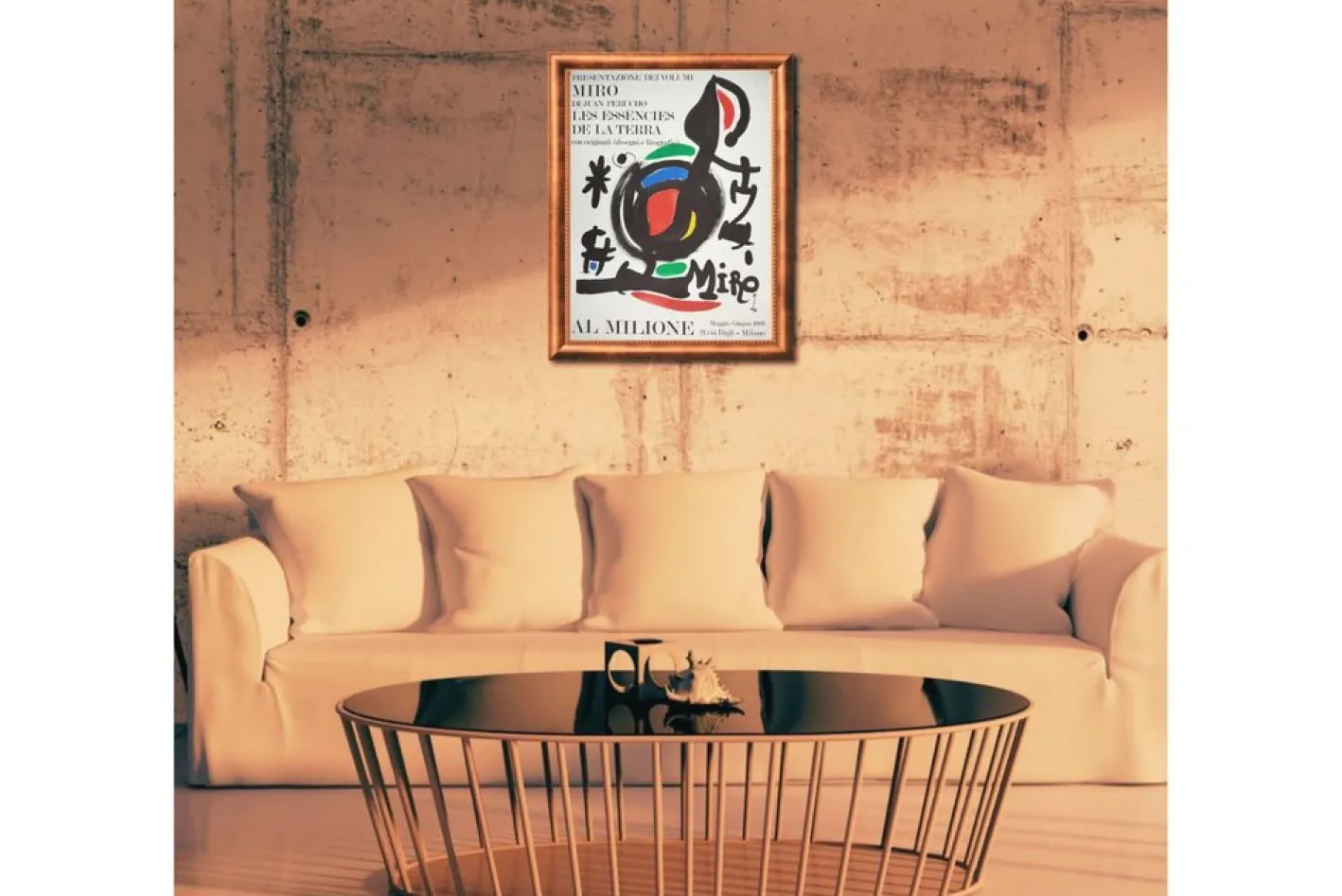 Joan Miro, Galleria Il Milione: Präsentation der Bände von Juan Perucho, 1969, Lithographie, gerahmt