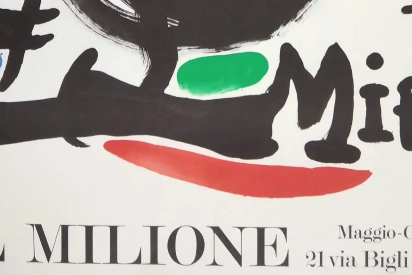 Joan Miro, Galleria Il Milione: Präsentation der Bände von Juan Perucho, 1969, Lithographie, gerahmt