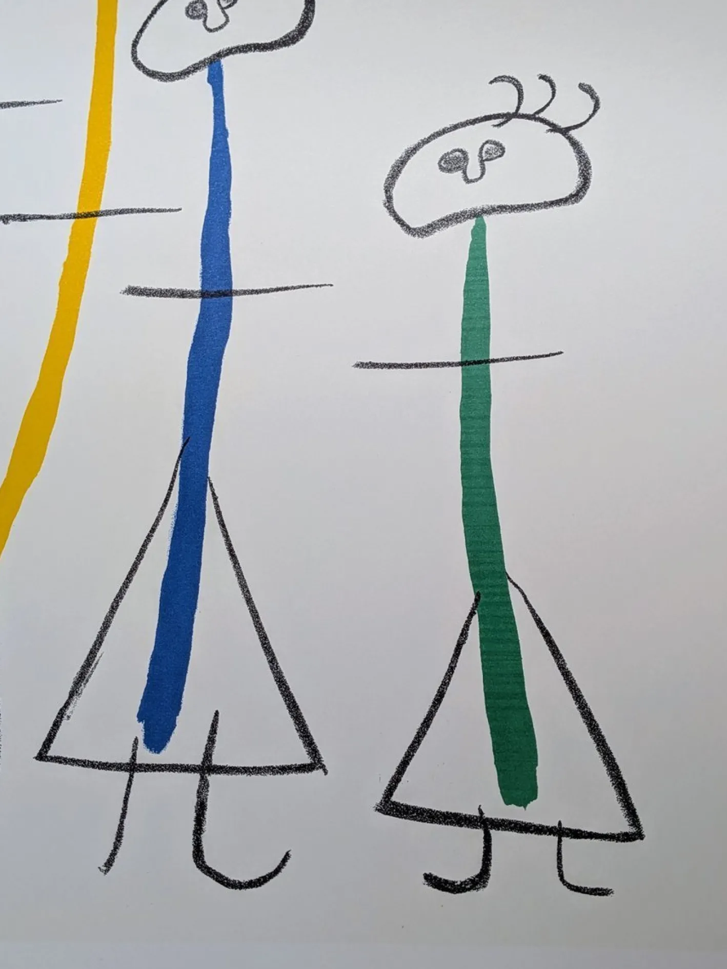 Joan Miro, Surreale Familie mit Stern, Lithographie, 1970er