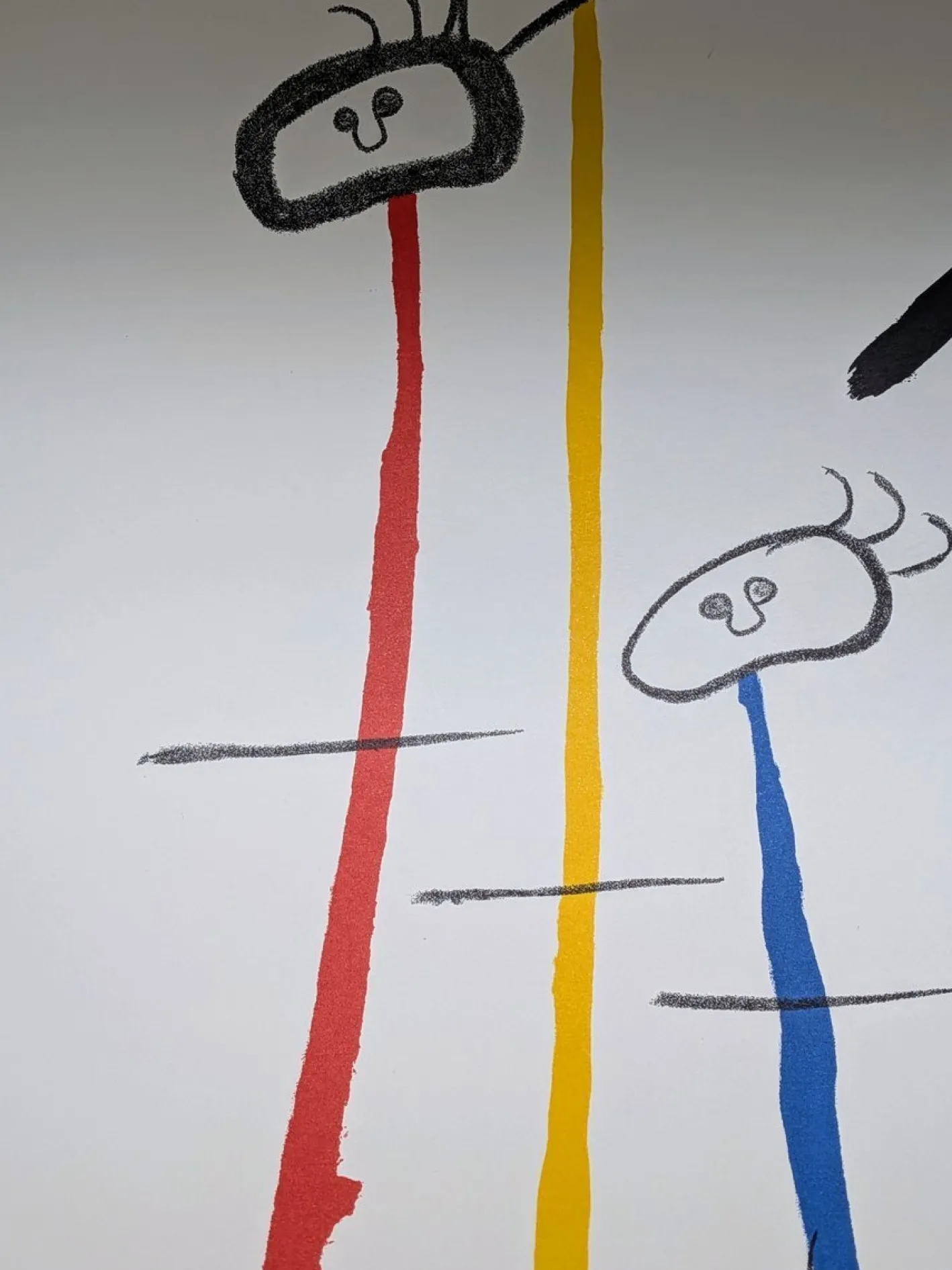 Joan Miro, Surreale Familie mit Stern, Lithographie, 1970er