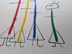 Joan Miro, Surreale Familie mit Stern, Lithographie, 1970er