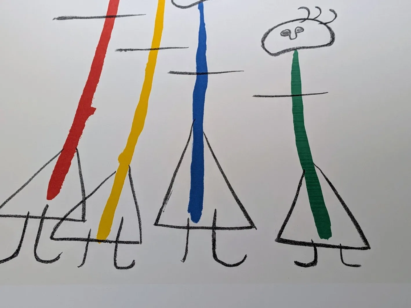 Joan Miro, Surreale Familie mit Stern, Lithographie, 1970er