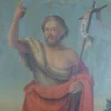 Johannes der Täufer und das mystische Lamm, 19. Jh., Öl auf Leinwand, gerahmt