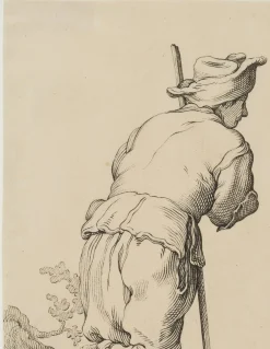 Johann Heinrich Wilhelm Tischbein, Hirte mit Stock, 1790, Zeichnung