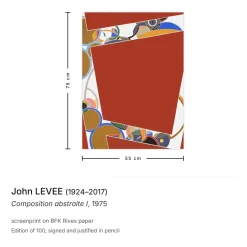 John Levee, Composition Abstraite I, 1975, Siebdruck