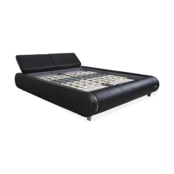 Joop! Swing Leder Bett Schwarzes Doppelbett