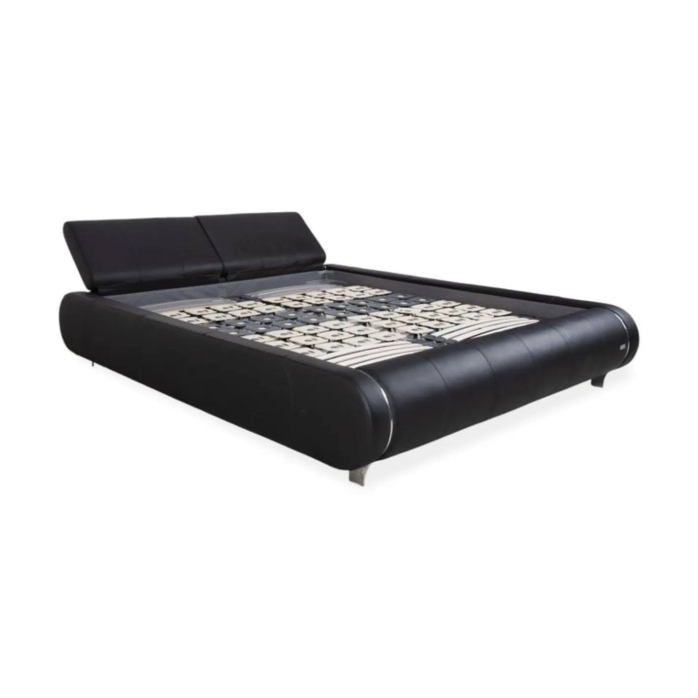 Joop! Swing Leder Bett Schwarzes Doppelbett
