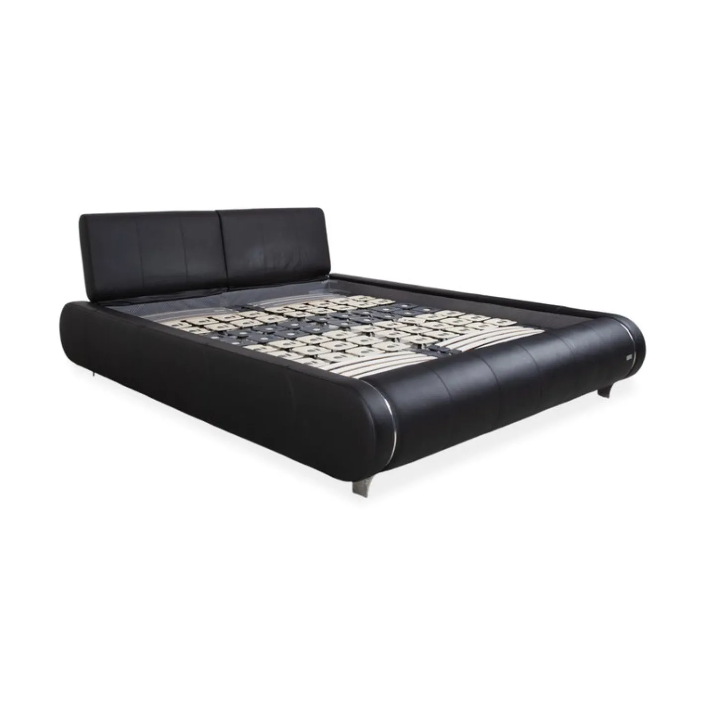 Joop! Swing Leder Bett Schwarzes Doppelbett