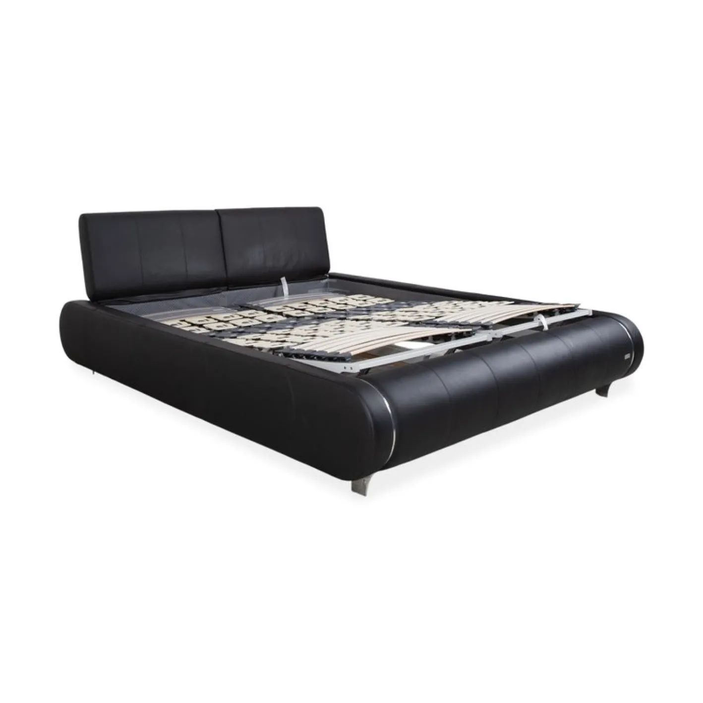 Joop! Swing Leder Bett Schwarzes Doppelbett