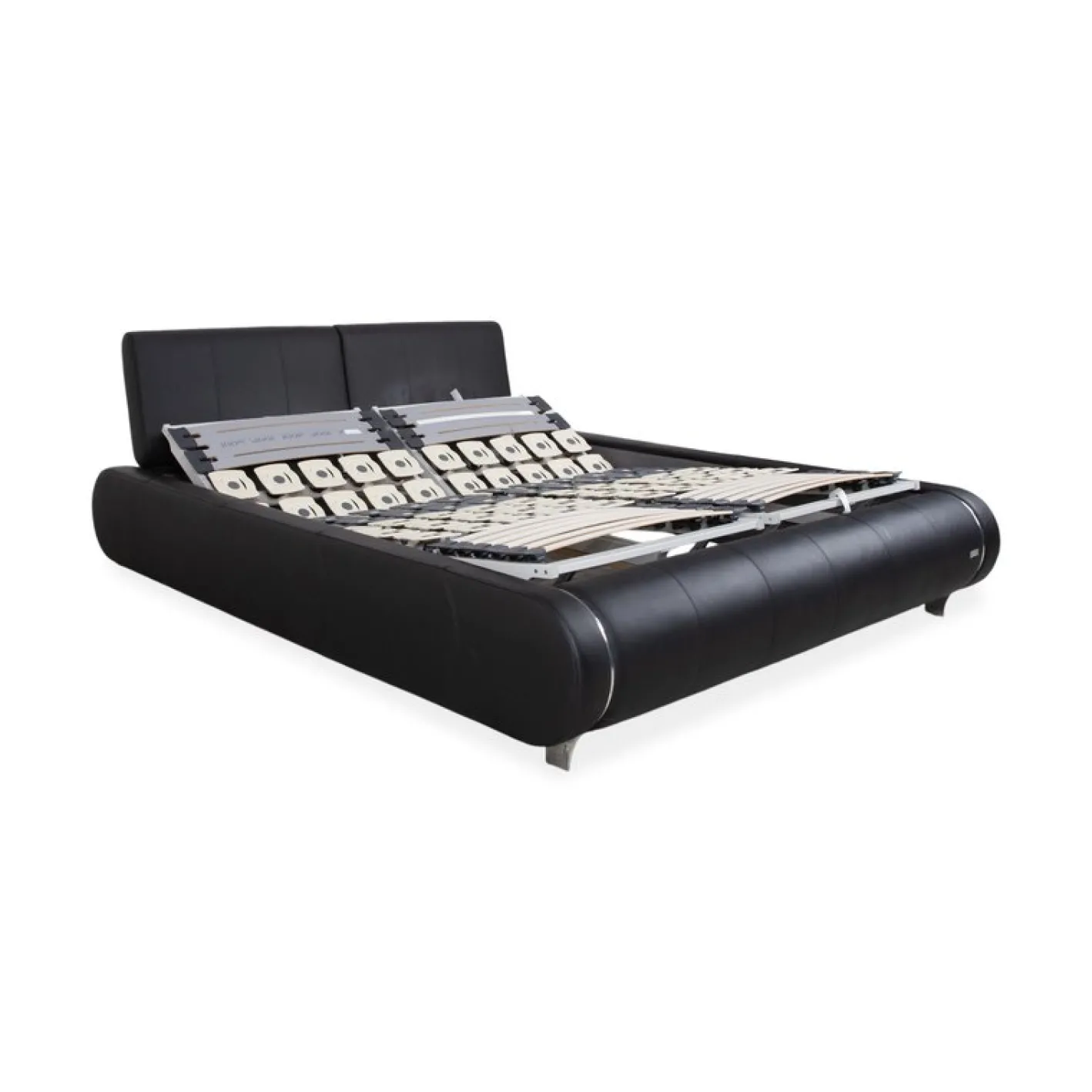 Joop! Swing Leder Bett Schwarzes Doppelbett