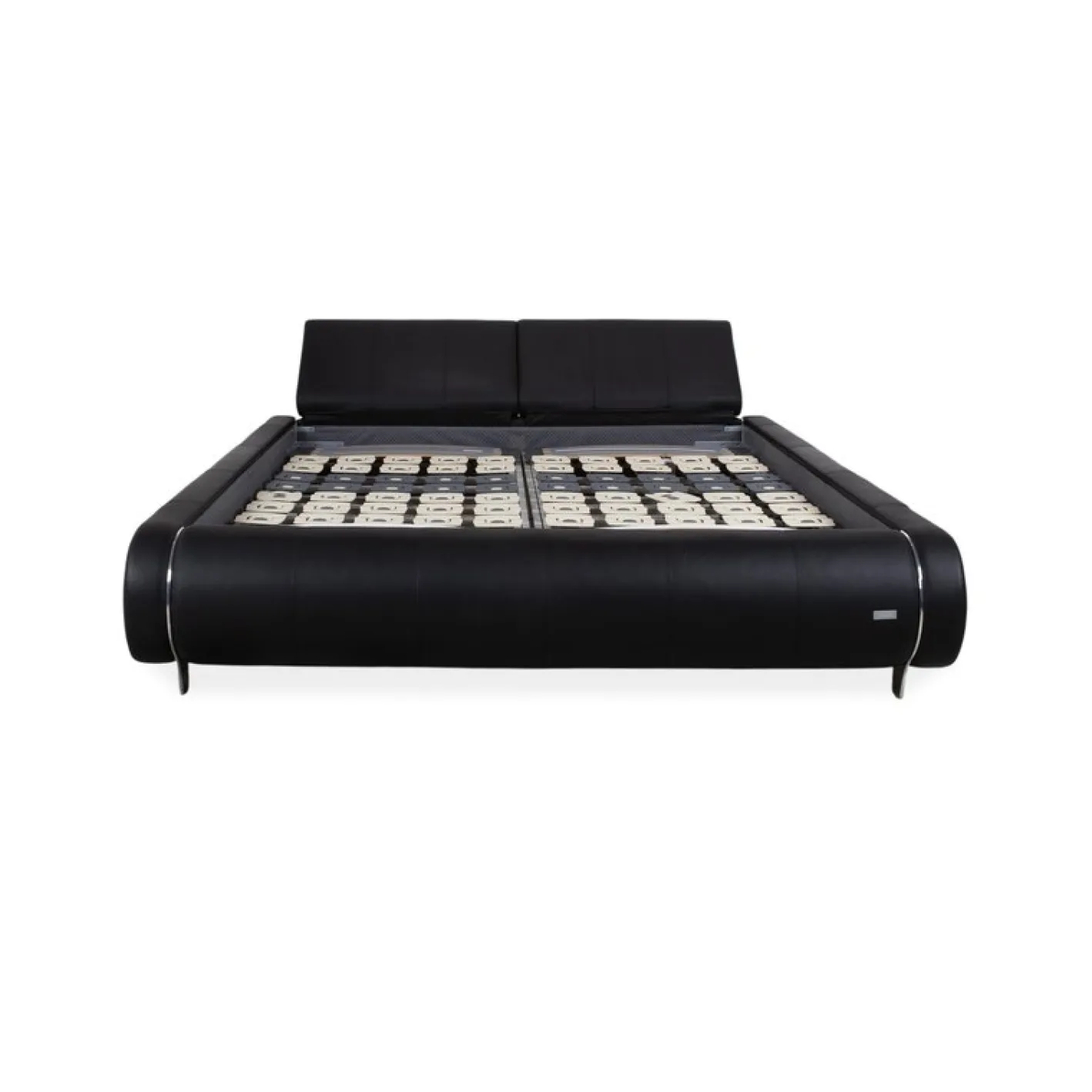 Joop! Swing Leder Bett Schwarzes Doppelbett