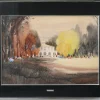 Jordi Danes, Der Pavillon, Aquarell auf Papier, gerahmt