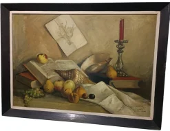 Jose Martorell Puigdomenech, Kastilisches Stillleben, 19. Jh., Öl auf Leinwand, Gerahmt