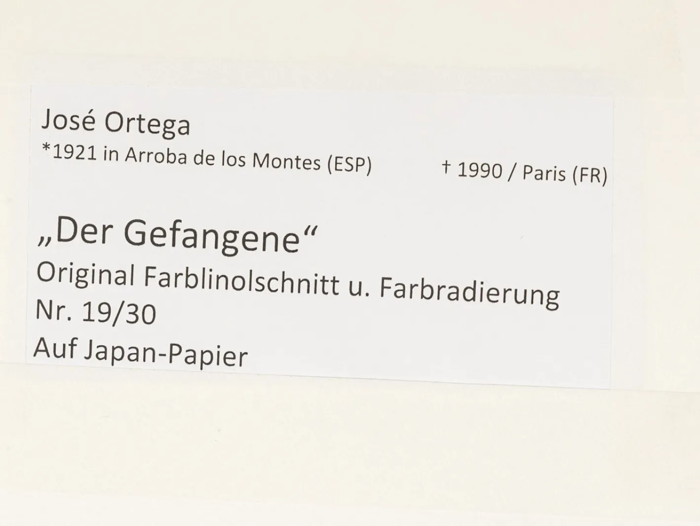 José Ortega, El Prisonero, Coloradation, 1970