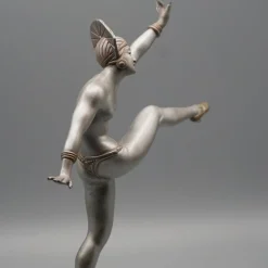 JP Morante, Art Deco High Kick, Kaltlackierte Bronze, 1920er-1940er