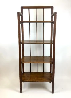 Jugendstil Bücherregal aus Holz, 1890er
