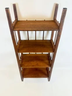 Jugendstil Bücherregal aus Holz, 1890er