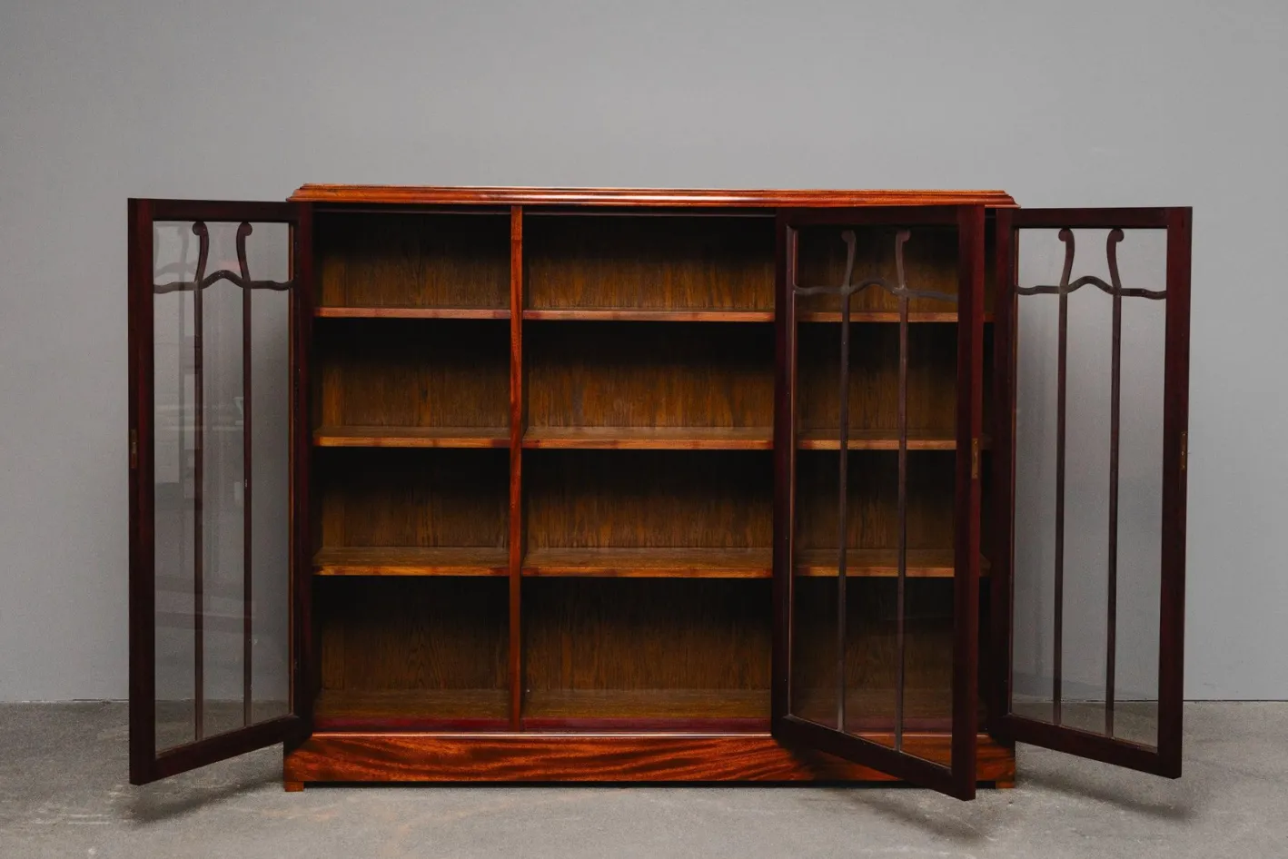 Jugendstil Bücherregal aus Mahagoni