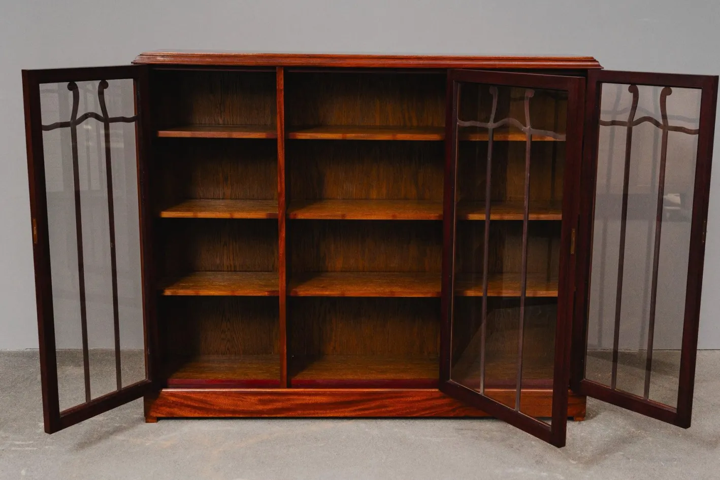 Jugendstil Bücherregal aus Mahagoni