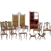 Jugendstil Chippendale Wohnzimmer Set, 11er Set
