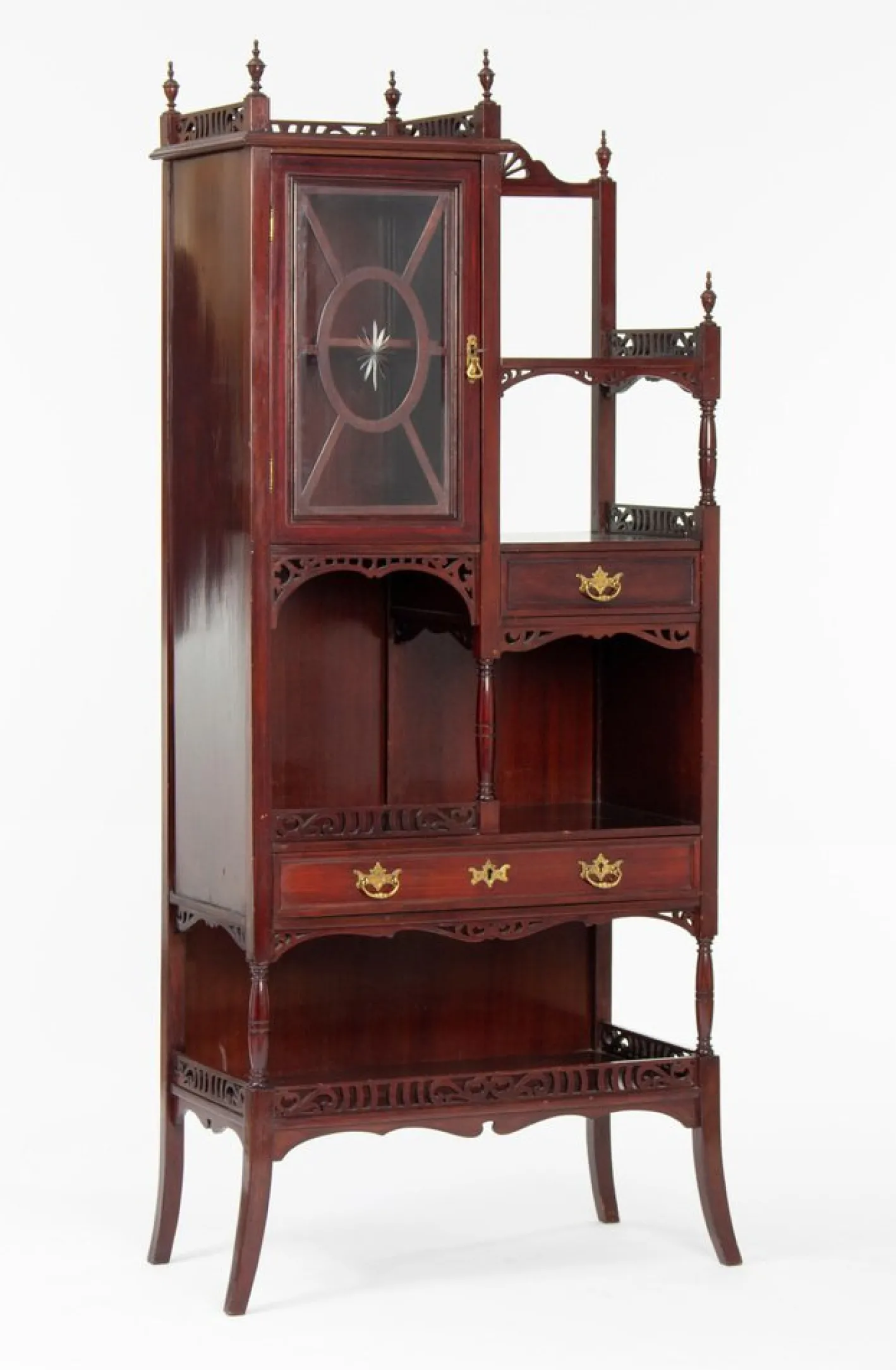 Jugendstil Chippendale Wohnzimmer Set, 11er Set