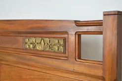 Jugendstil Clematis Modell Bett aus Mahagoni von Mathieu Gallerey, 1920er