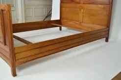 Jugendstil Clematis Modell Bett aus Mahagoni von Mathieu Gallerey, 1920er
