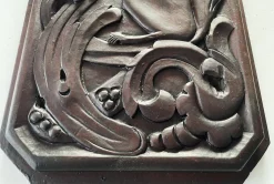 Jugendstil Eichhörnchen Holz Relief, 1800er