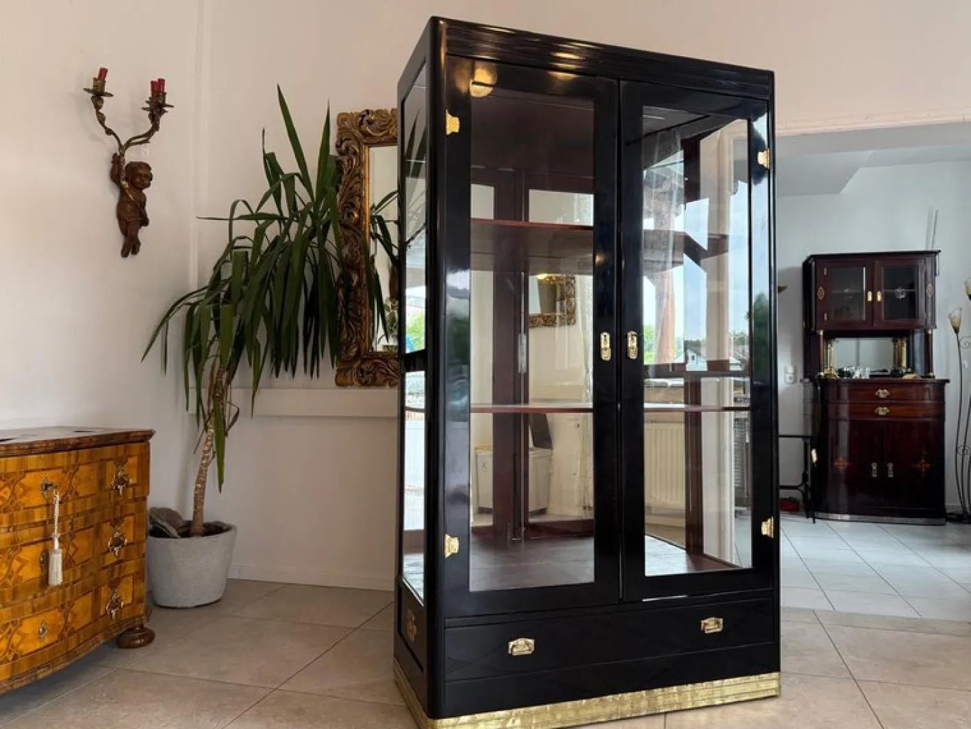 Jugendstil Glasvitrine, 1920er