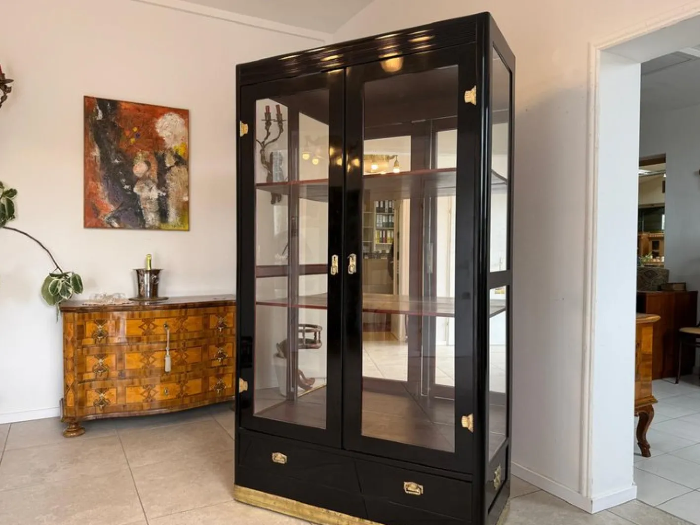 Jugendstil Glasvitrine, 1920er