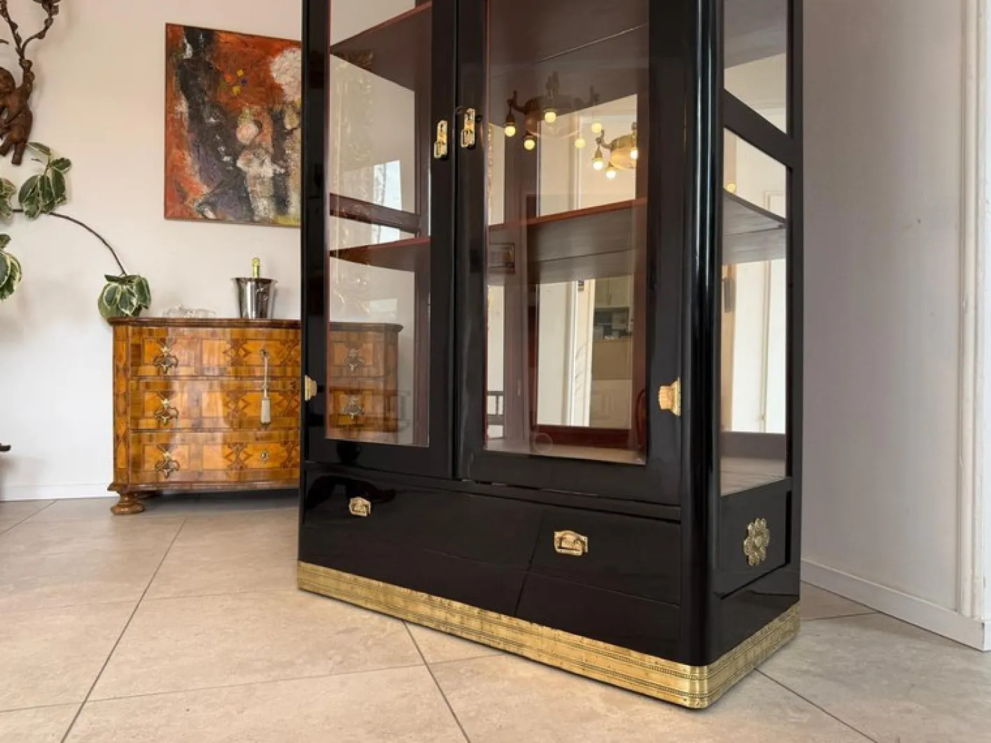 Jugendstil Glasvitrine, 1920er