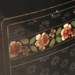 Jugendstil Kaminschirm mit handem emailliertem floralen Motiv