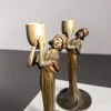 Jugendstil Kerzenhalter aus Zink, 1890er, 2er Set